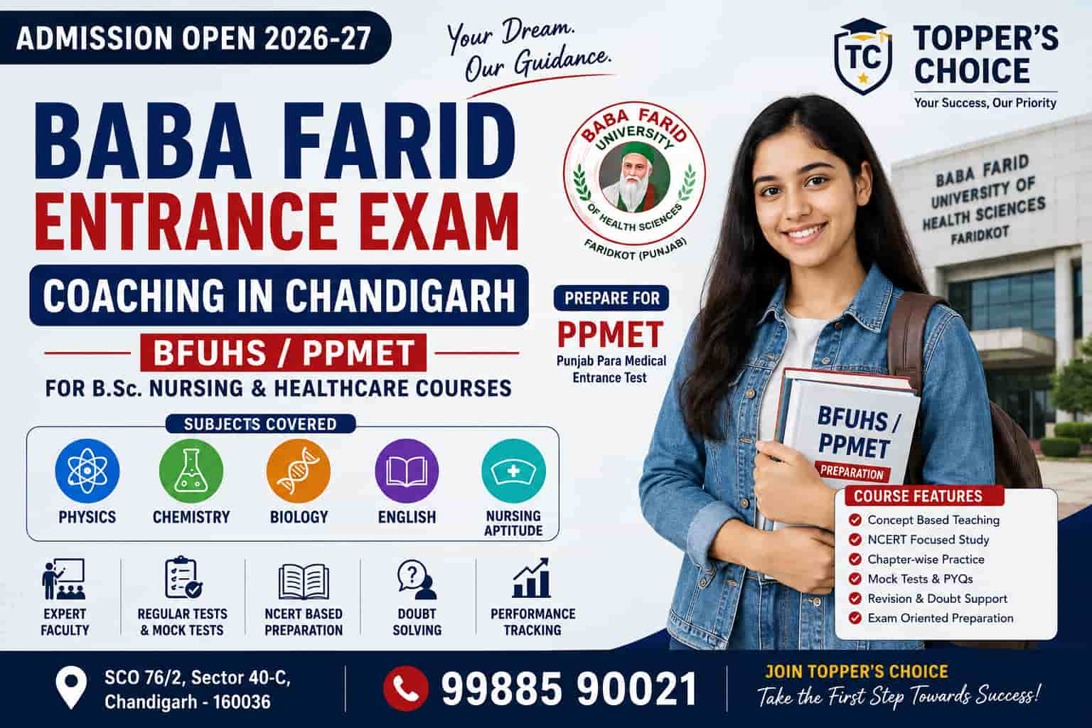 Baba Farid Entrance Exam Coaching in Chandigarh