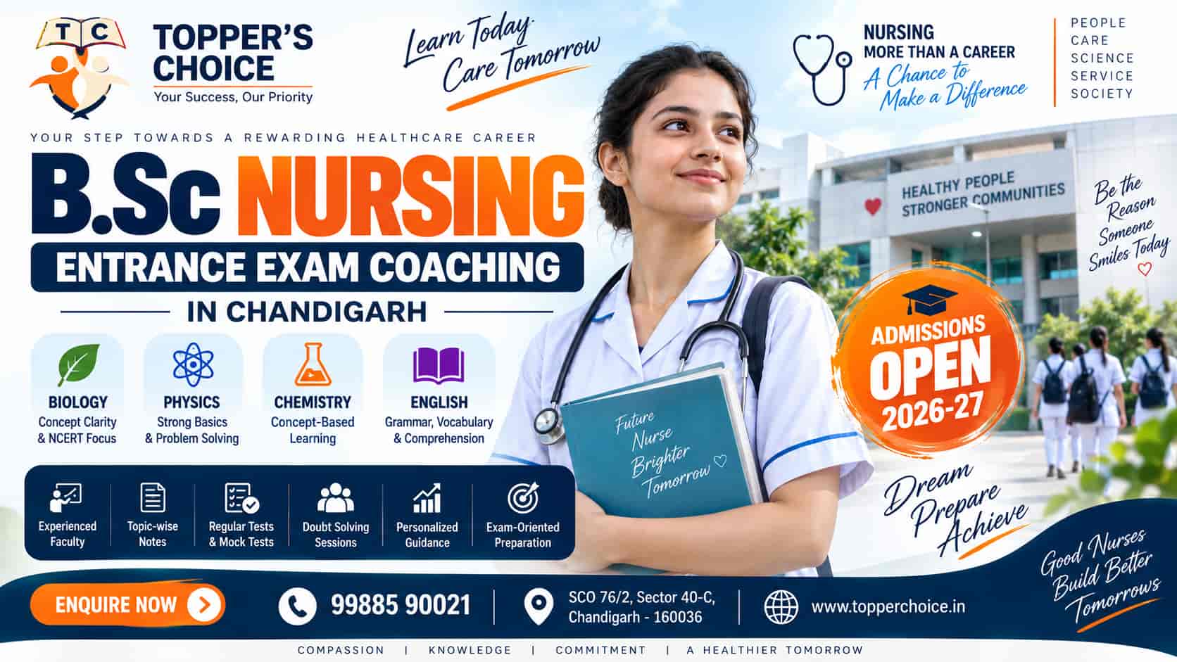 BSc Nursing Coaching in Chandigarh – B.Sc Nursing Entrance Exam Preparation