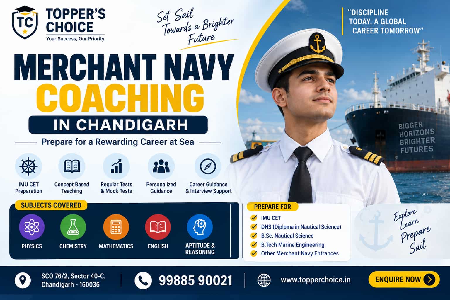 Merchant Navy Coaching in Chandigarh